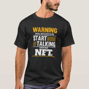 Begin met praten over NFT's die crypto art Trad in T-shirt