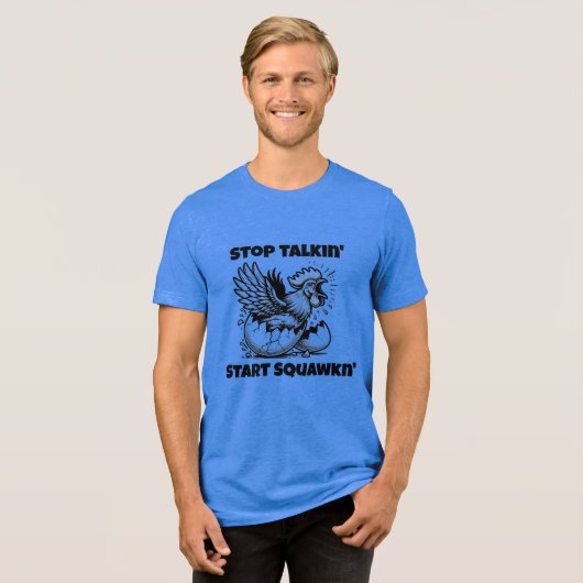 Begin met squawken v1 Tri-Blend shirt (Voorkant volledig)