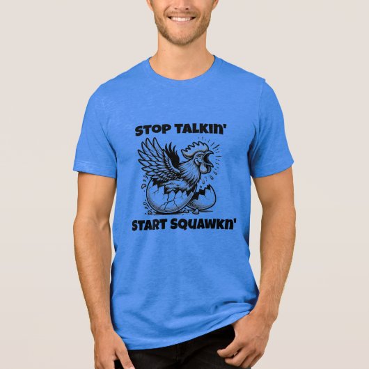 Begin met squawken v1 Tri-Blend shirt (Voorkant)