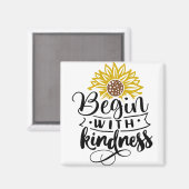 Begin Met Vriendelijkheid Magneet (Voorkant / Achterkant)
