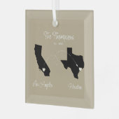 Begin naar State Family Move Glas Ornament (Voorkant links)