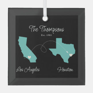 Begin naar State Family Move Glass Ornament