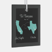 Begin naar State Family Move Glass Ornament (Voorkant Rechts)