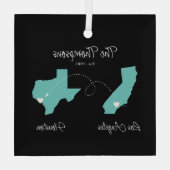 Begin naar State Family Move Glass Ornament (Achterkant)