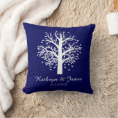 Begin nieuwe familiestructuur, namen/datum; wit /  kussen (Deken)