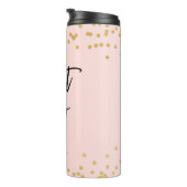 Begin nu Blush Pink met Faux Gold en Naam Thermosbeker (Geroteerd rechts)