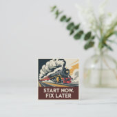 Begin nu. Later repareren Vierkante Visitekaartje (Staand voorkant)