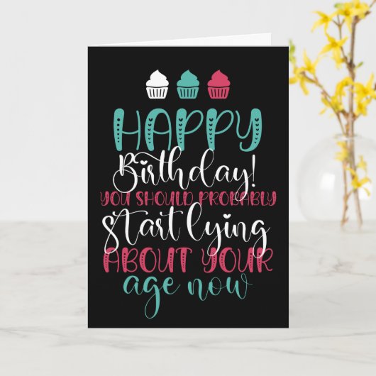 Begin nu met Leren over je oude dag grappige verja Kaart (Gele Bloem)