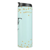 Begin nu Pastel Blue met Faux Gold en Naam Thermosbeker (Geroteerd rechts)