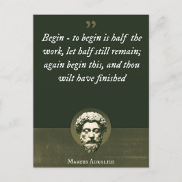 Begin - om te beginnen is de helft van het werk, l briefkaart