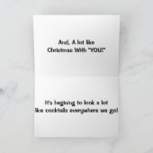 BEGIN OM VEEL ZOALS COCKTAILS-CHRISTMAS TE KIJKEN FEESTDAGEN KAART (Binnen)