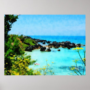 BEGIN ONDER $20 - Beach in St. George Bermuda Poster