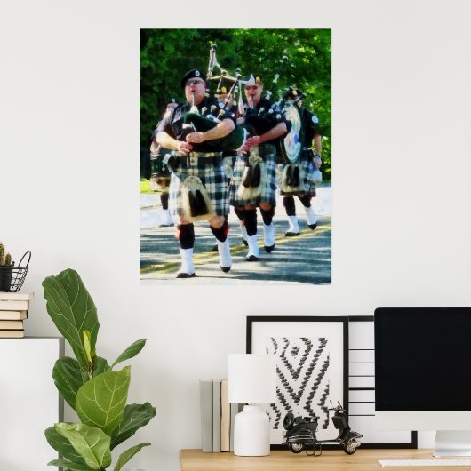 BEGIN ONDER $20 - Lijn Bagpipers Poster (Thuiskantoor)