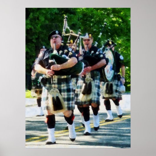 BEGIN ONDER $20 - Lijn Bagpipers Poster (Voorkant)