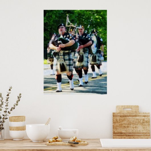 BEGIN ONDER $20 - Lijn Bagpipers Poster (Keuken)