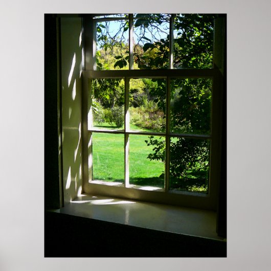 BEGIN ONDER $20 - zomerdag door het raam Poster (Voorkant)