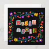 Begin opnieuw met aanmoediging Start meer dan 2e k Bedankkaart (Voorkant / Achterkant)