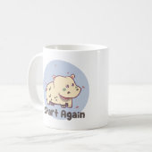 Begin opnieuw met Kawaii baby leuke grappige hippo Koffiemok (Voorkant links)
