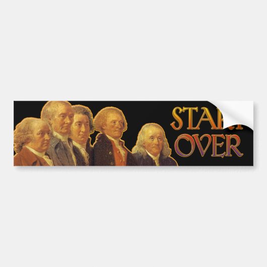 Begin over! De leden van het Europees Parlement Bumpersticker (Voorkant)