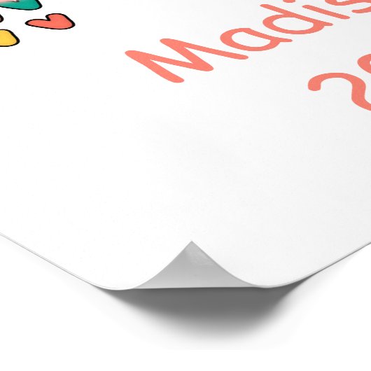 Begin pre-K terug naar school regenboogPoster Poster (Hoek)