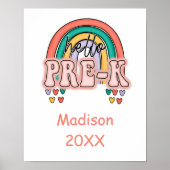 Begin pre-K terug naar school regenboogPoster Poster (Voorkant)