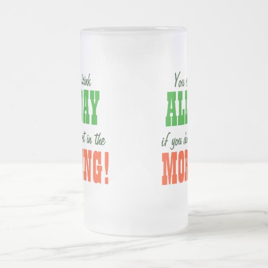 Begin 's ochtends Drink Matglas Bierpul (Center)