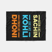 Begin Sachin Leef als Kohli Finish Dhoni Cricket Fleece Deken (Voorkant (Horizontaal))