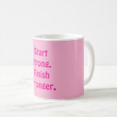 Begin sterk. Eindig sterker. Koffiemok (Voorkant rechts)