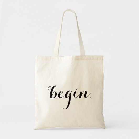 "begin." tas (Voorkant)