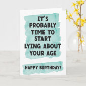 Begin te liegen over je leeftijd. kaart (Gele Bloem)