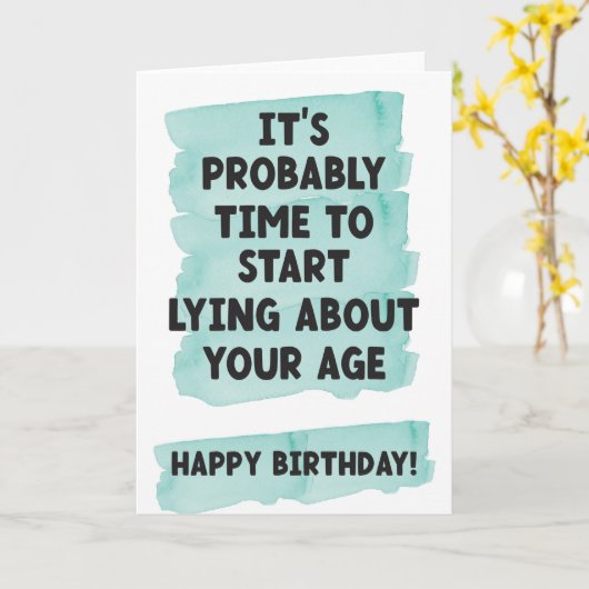 Begin te liegen over je leeftijd. kaart (Gele Bloem)