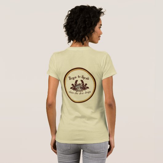 Begin te Spreken als de dauwdruppels Dames T-shirt (Achterkant volledig)
