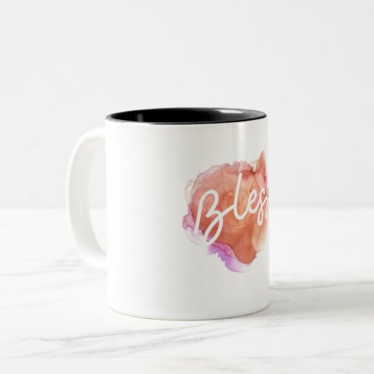 Begin uw dag goed met een Bless Coffee Mok (Voorkant links)