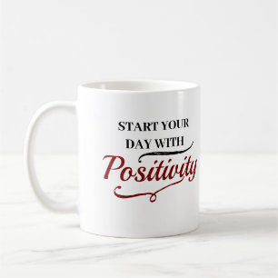 Begin uw dag met positiviteit / gepersonaliseerde koffiemok
