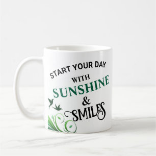 Begin uw dag met Sunshine & Smile Design koffie Koffiemok