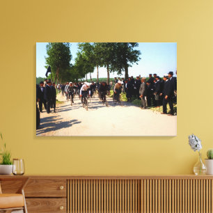 Begin van de eerste Tour de France circa 1903 Canvas Afdruk