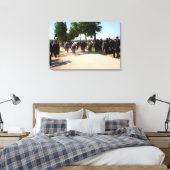 Begin van de eerste Tour de France in 1903 Canvas Afdruk (Insitu (Slaapkamer))