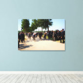 Begin van de eerste Tour de France in 1903 Canvas Afdruk (Insitu (Houten vloer))