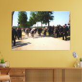 Begin van de eerste Tour de France in 1903 Canvas Afdruk (Insitu (Woonkamer))