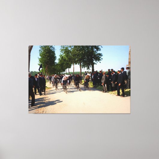 Begin van de eerste Tour de France in 1903 Canvas Afdruk (Voorkant)