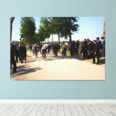 Begin van de eerste Tour de France in 1903 Canvas Afdruk (Insitu (Houten vloer))