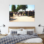 Begin van de eerste Tour de France in 1903 Canvas Afdruk (Insitu (Slaapkamer))