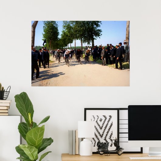 Begin van de eerste Tour de France in 1903 Poster (Thuiskantoor)