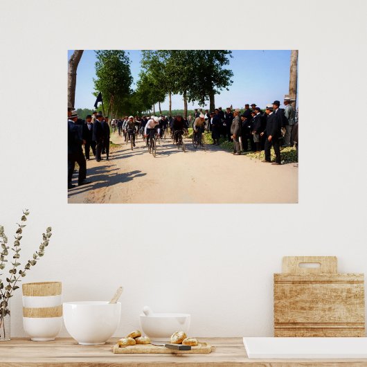 Begin van de eerste Tour de France in 1903 Poster (Keuken)