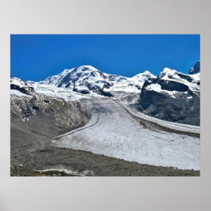 Begin van de Gornergrat Glacier Poster