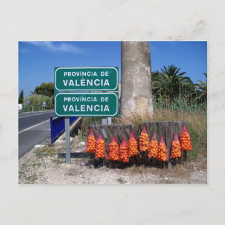 Begin van de regio Valencia. Briefkaart