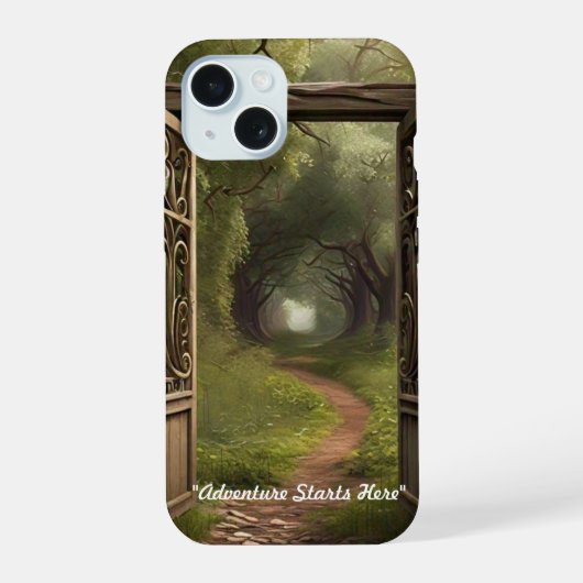 "Begin van de reis" iPhone 15 Case (Achterkant)