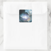 Begin van het universum vierkante sticker (Tas)