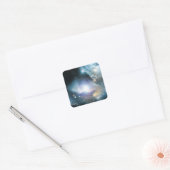 Begin van het universum vierkante sticker (Envelop)