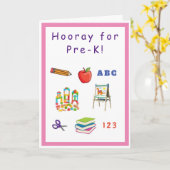 Begin van Pre-K-kaart Kaart (Gele Bloem)